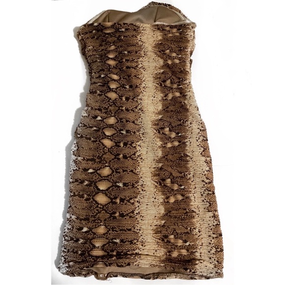 🩷 ARK & CO. Strapless Snakeskin Mini Dress Small 1020 - Picture 5 of 5